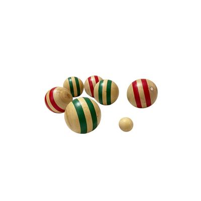 China Wooden Bocce Game 6pk Lawn Bocce Ball / Balls for sale