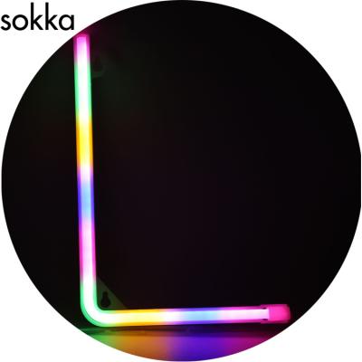 China Theme Park SoKKa 22cm/9in 4 Color High Letter L Slay Game Party Decoration Neon Strip Lights for sale