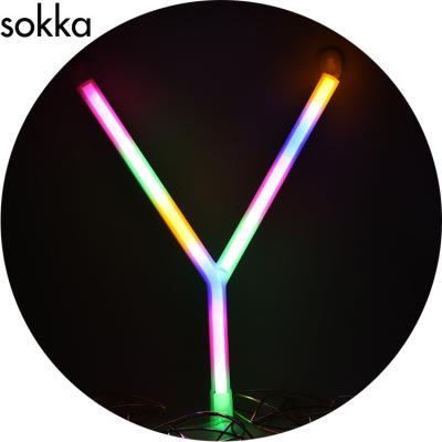 China Sports Stadiums Sokka 22cn/9in High Rainbow Color LED Neon Lighted Letter Y for sale