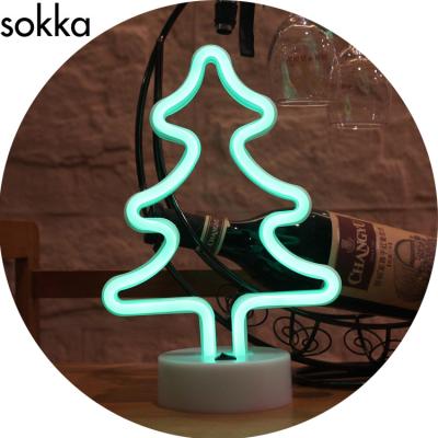 China Residential Amazon Choice 3*AA Christmas Tree With Led Lights Included Neon Lamp For Christmas Lighting for sale