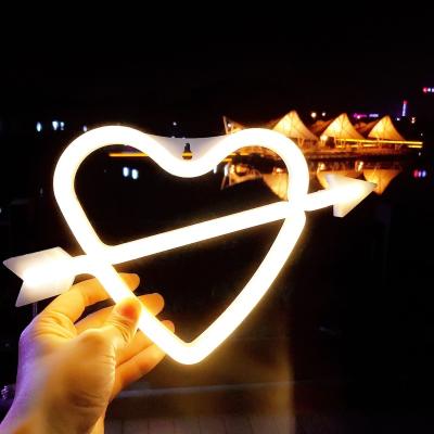 China Theme Park LED Neon Sign Light Up Heart Sign Marquee Letter Decor Night Lights Gift for Wedding, Christmas, Birthday Party @ Warm White for sale