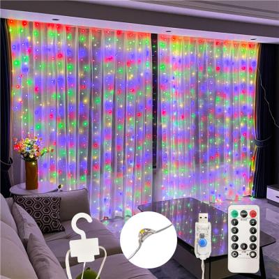 China Curtain Light 300LED 3m x 3m RGB Curtain Light Lights with USB Remote Control for sale