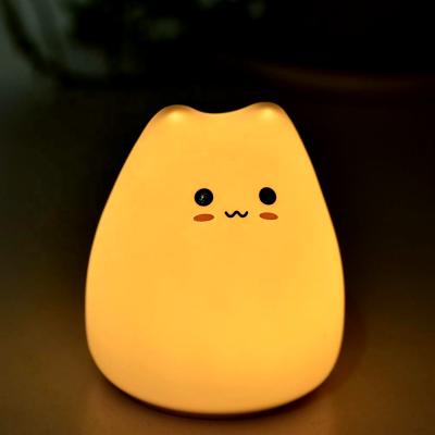 China Wholesale +Warm Christmas Gifts Colorful White Light Cartoon Cat Led Night Light Lamp Baby Night Light Toys For Children for sale