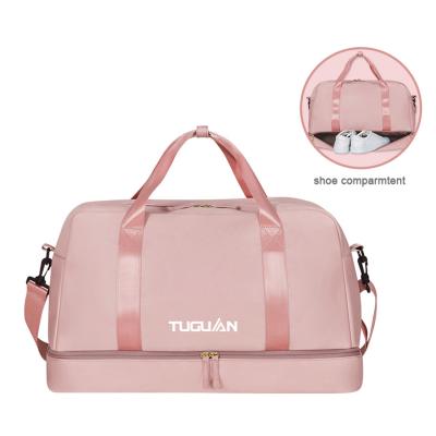 China Shoe Compartment Luggage Travel Fleece Large Capacity Wet & Dry Separation Bag Other Sports Bags For Women for sale