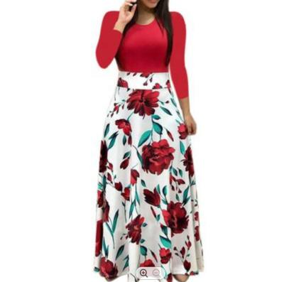 China Women's Clothing Anti-Static Ladies Long Skirt Printing Patchwork Long Maxi Skirt Women Girl Elegant Maxi Skirts New Floral Print for sale