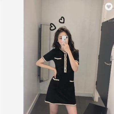 China 2022 new fashion breathable breathable temperament knitted skirts women's mid-length slim slimming dress for sale