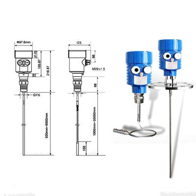 China Guided Wave Radar Ultrasonic Water Lime Powder Level Gauge Radar Level Gauge Transmitter High Frequency Sensor QRL-17 for sale