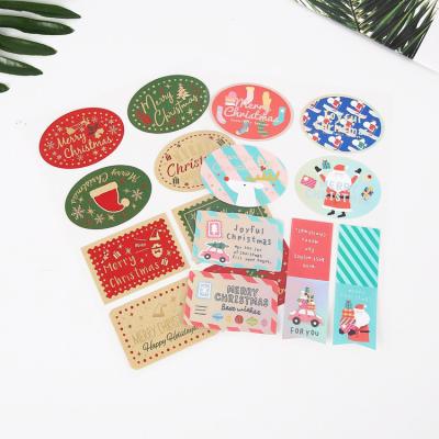 China Custom Waterproof Waterproof Custom Printed Hot Stamped Gold Foil Vinyl Christmas Sticker Sheet for sale