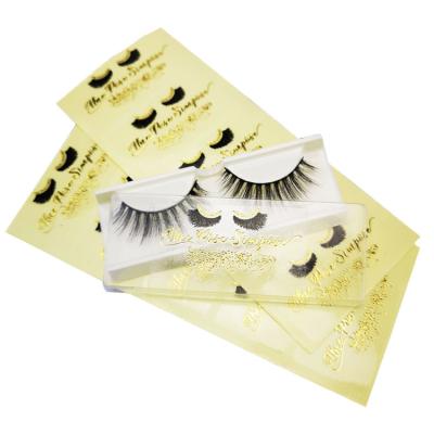 China Waterproof Custom Paper Roll Packaging Sticker Printing Eyelash Extension Private Label for sale