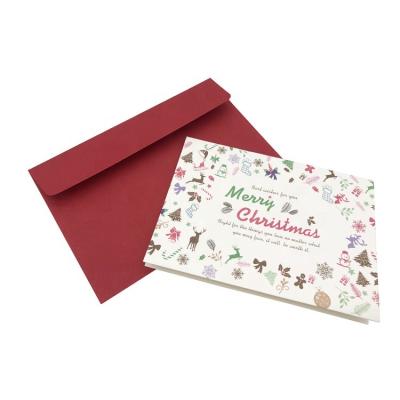 China Europe Business Gift Card Printing Colorful Paper High Quality Thank You Gift Christmas Cards With Envelope for sale