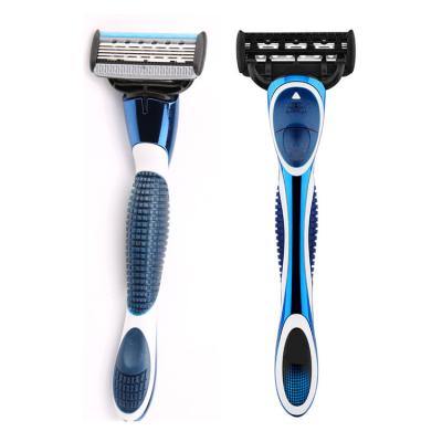 China Five Blade Branded Cheap Pretty Good Eco Friendly Wet Dry Replaceable Head Shaving Razors OEM for sale