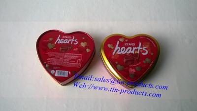 China Heart Shaped Tin Gift Box, Heart Shaped Tin Gift Box  for different choclate for sale