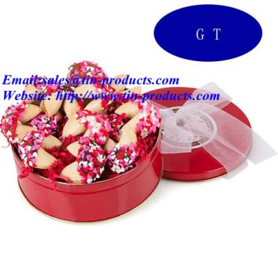 China Beautiful and Lovely Promotion Biscuit Tin Box, Metal Biscuit Can, Biscuit Box in China for sale