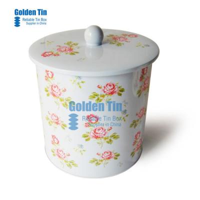 China Round Handle Gift Food Case for China Wholesalers ,metal biscuit Tin Box for sale