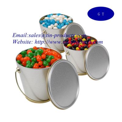 China metal bucket, tin bucket ,  for food tin pail with handle ,metal bucket with handle, Tin pail from Goldentinbox.com for sale