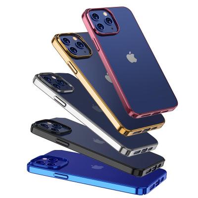 China 2022 Style Shockproof Shockproof Bumper Cover Phone Case New With Packing For iPhone 13 12 promax 11 Plating Hard PC Phone Case for sale