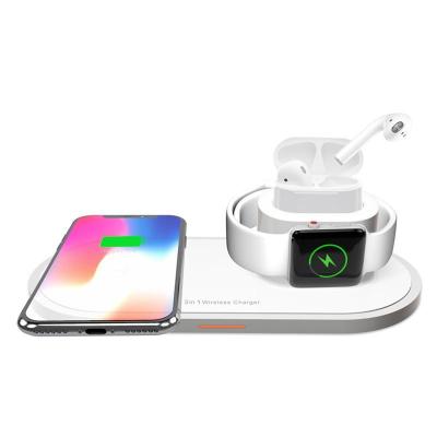 China Amazon Wholesale Custom Cell Phone Best Selling Portable Charging Dock 3 in 1 Pad 15W Qi Wireless Charging Pad Wireless Charging Station for sale