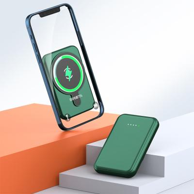 China Wireless Charger Selling 5000mah Mini Power Bank Magnetic Power Bank Portable Charger Support Charging New 2022 Creative Fast Best for sale