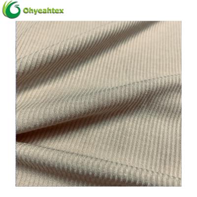 China Good Quality Anti Pill Organic Anti Pill Stretch Knitted 2x2 Rib Acetate Modal Fabric For Pants for sale