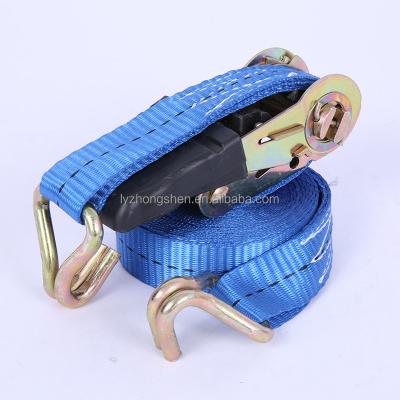 China Making Cargo Lashing Strap 1000KG Endless ratchet strap heavy duty car truck cargo lashing belt with J hook tie down ratchet strap for sale