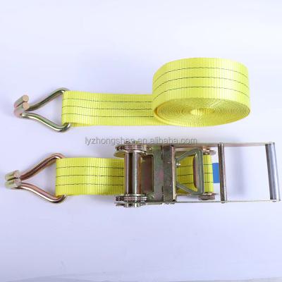 China Making Cargo Lashing Strap Endless Soft Loops Polyester Webbing Rachet Straps Cargo Lashing belt Ratchet Tie Down Strap for sale