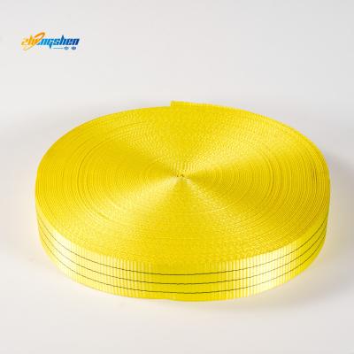 China Lifting Goods Factory Wholesale Custom 100% High Tenacity Industrial Polyester Yarn Flat Webbing Belt  for Webbing  Sling for sale