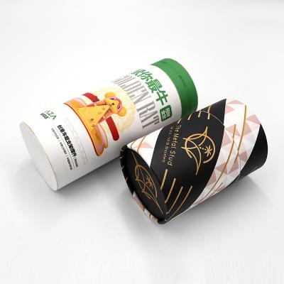 China Recycled Materials Eco Friendly Round Packaging Logo Tube Cylinder Custom Paper Box for sale