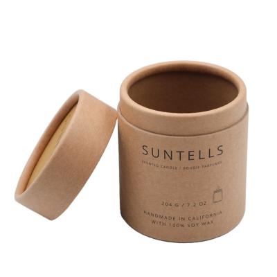 China Custom Logo Kraft Tea Food Gift Materials Paper Tube Recycled Paper Packaging Tube for sale