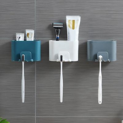 China Wall Mounted Wall Mounted Mouthwash Cup Holder Toothbrush Holder Storage Box China Factory Direct Living Room Bathroom Kitchen Office for sale