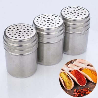 China Factory Sustainable Supply Hot Sale Spice Jars Shaker Seasoning Jars Stainless Steel Spice Container for sale