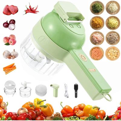 China Sustainable Vegetable Chopper Electric Vegetable Cutter Long Life 4 in1 Electric Vegetable Cleaver for sale