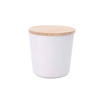 China Heatable Custom White Modern Kitchen Orange Food Bamboo Storage Jars With Lid for sale