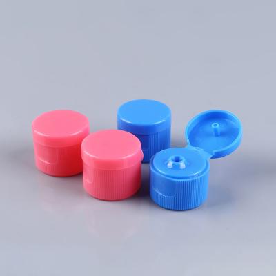 China Non Spill Custom Flip Top Cap Pink / Blue Color Bottle Plastic Cap for sale