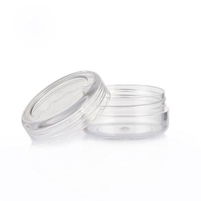 China Non Spill Clear Empty Cosmetic Cream Jar Container Plastic Cream Jar for sale