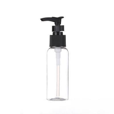 China Non Spill Custom 100ML PET Plastic Empty Bottles With Clip Lock Lotion Pump for sale