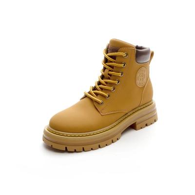 China Others Autumn New Trend Style Net Red Soft Thick Soled Women's Boots New Martin Boots Ins Leather Women's Big Head British Short Boots for sale