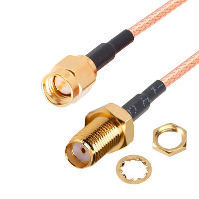 China OEM SMA Male To SMA Female Connector Transfer Cable Extension Cable All-Copper Coaxial Cable Antenna Coupler RG316 for sale