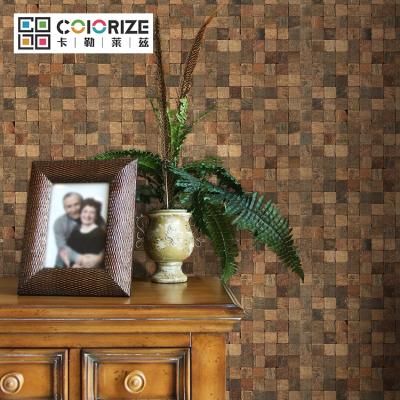 China Hot Sale Modern Home Decorative Wall Mosaic Tile Wood Antique Wooden Squares for sale