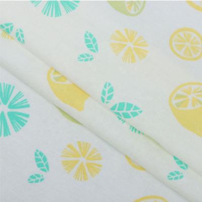 China Anti Pill Children's Spring and Summer Lime Pieces Printed 100% Cotton Brush Surface Fabric for Blouse, Shirts, Dress for sale