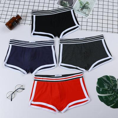 China Spandex Briefs Sports Low Rise Solid Cotton / Nylon Men's Fitness Sports Men's Youth Boxers for sale