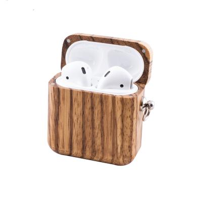 China New Arrival Colorful Portable Lost Wood Radio Wooden/Bamboo Anti Real Charging Protective Case For Air Pods for sale