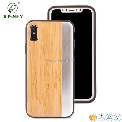 China Custom design JUSNEY empty wooden accessories case for iphone cell phone cover for sale