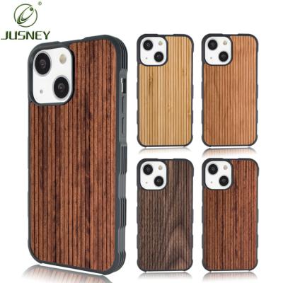 China Factory Supply Drop-proof Wooden Phone Case Direct Shockproof TPU Protective Wooden Phone Case For iPhone13mini for sale