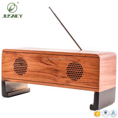 China 2018 OEM Mini Handmade Cell Phone Home Theater Promotional Portable Wireless Speaker Personal Design Connect Wooden Speaker Stock for sale