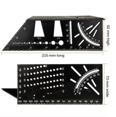 China 2021Most Popular Inspection In The UK 3D Angle Measuring Square Size Woodworking Measuring Tool 90 Degree Gauge 3D Miter Ruler for sale