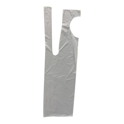 China White Eco Friendly HDPE Disposable Apron Adults Disposable Cleaning Plastic for sale