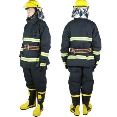 China Fire rescue Wholesale High Quality Aramid Fire Retardant Firefighting Suits Flame Retardant Suit Fire Safety Clothing for sale