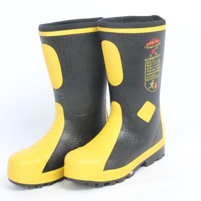 China Steel Toe Cap Hot sale Steel Toe Steel Mid Sole Vulcanized Rubber Fire safety Boot for sale