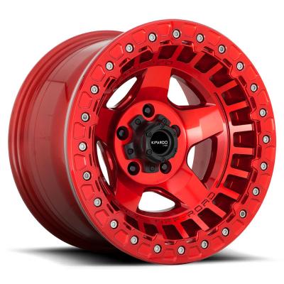 China Kipardo 17x9 alloy wheels aluminum offroad rims, car rims 17 inch 18 inch 20 inch car wheels beadlock rims china for sale