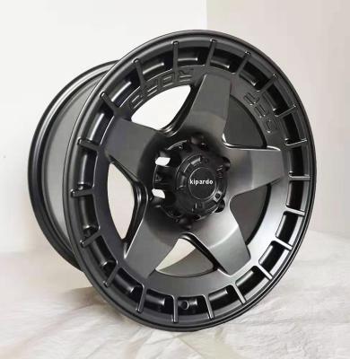 China Kipardo Aluminum 17 Inch Matt Gun Metal 17x9 6 Hole 5x127 6x135 6x139.7 4x4 Offroad Alloy Wheel Rim for sale